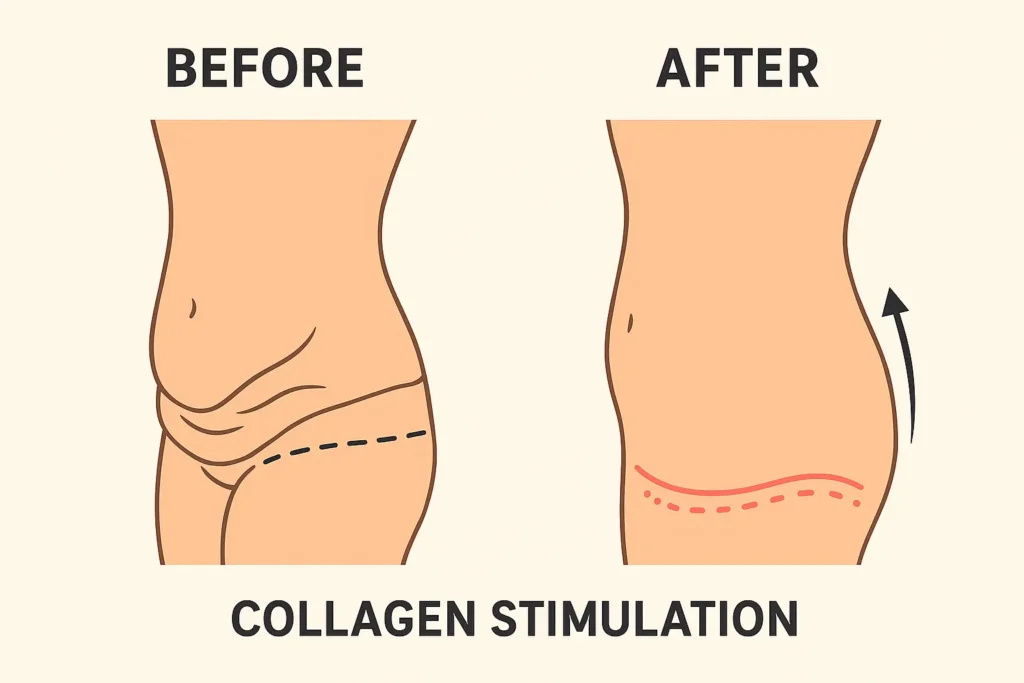 Before and after results for sagging skin after weight loss injections Abbotsbury