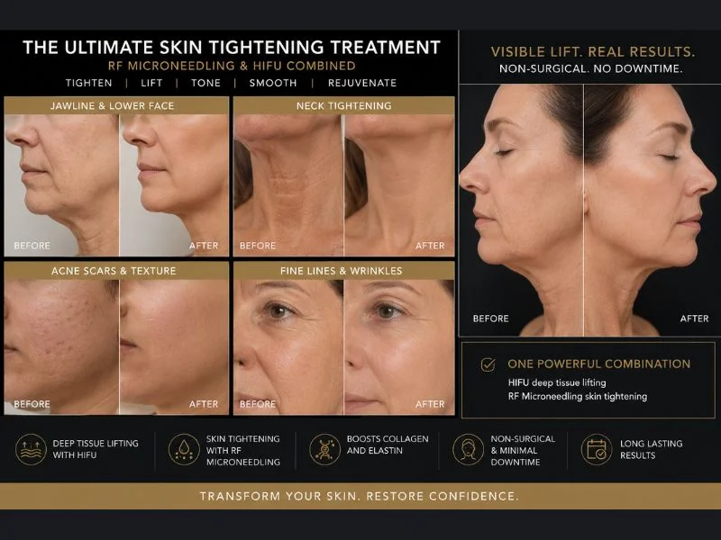 Results of combined treatment for the ultimate skin tightening treatment Abbotsbury